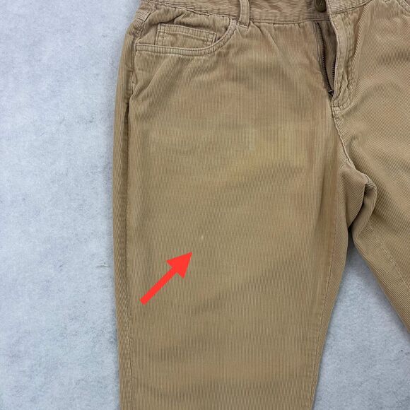 Talbots Corduroy Pants Womens 8 Tan Mid Rise Stretch Pockets Cotton - Picture 9 of 12